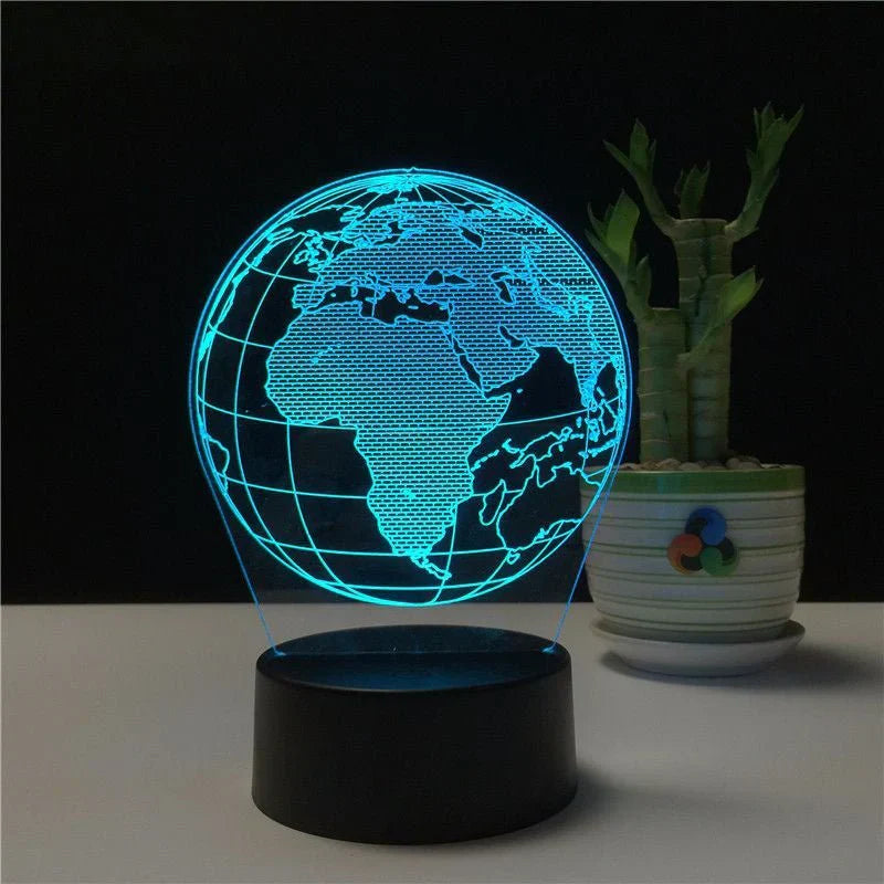 USB Night Light 3D Earth Globe Table Lamp RGB Creative